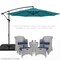 Best Choice Products 10ft Offset Hanging Outdoor Market Patio Umbrella w/ Easy Tilt Adjustment
